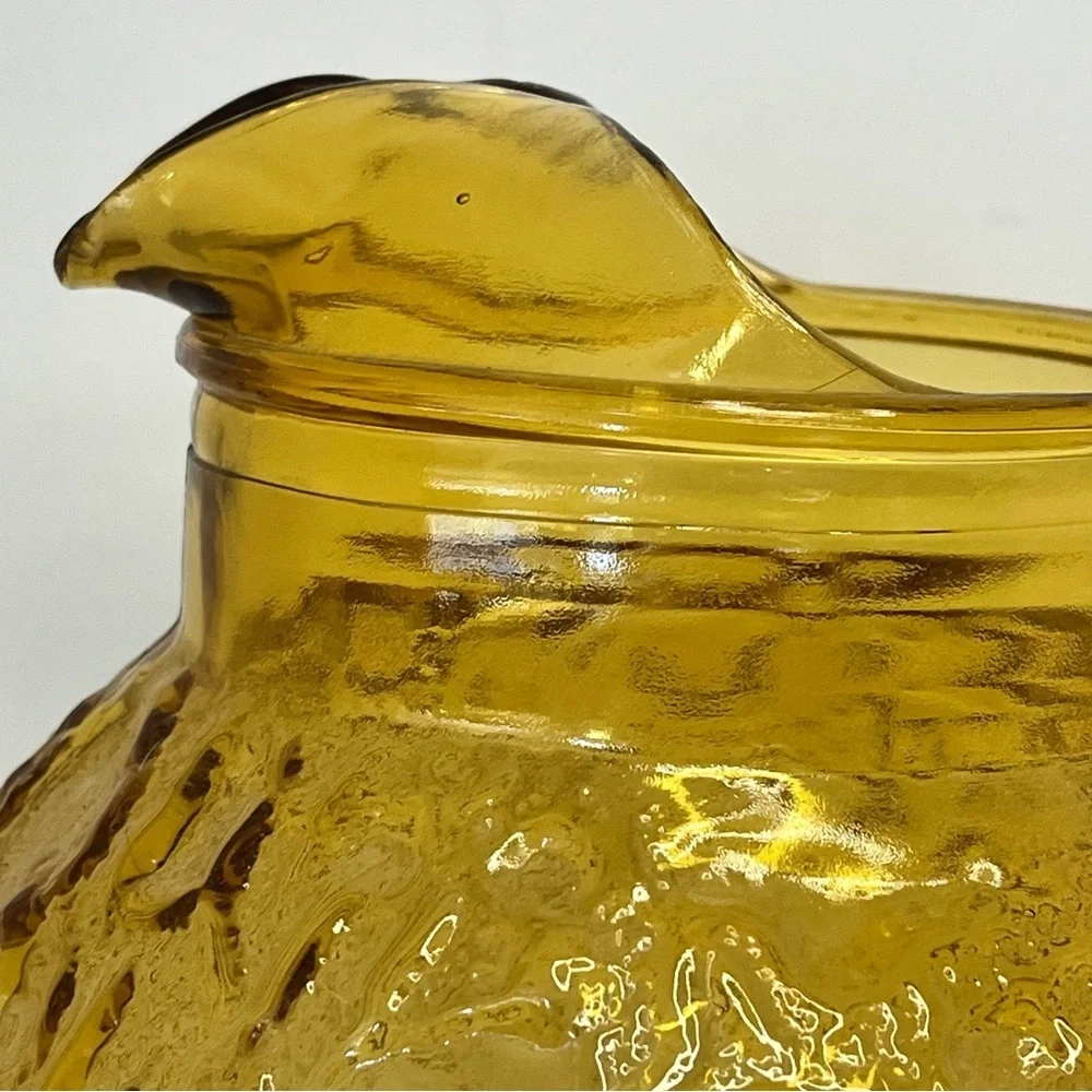 Vintage Anchor Hocking Lido Amber Glass Pitcher